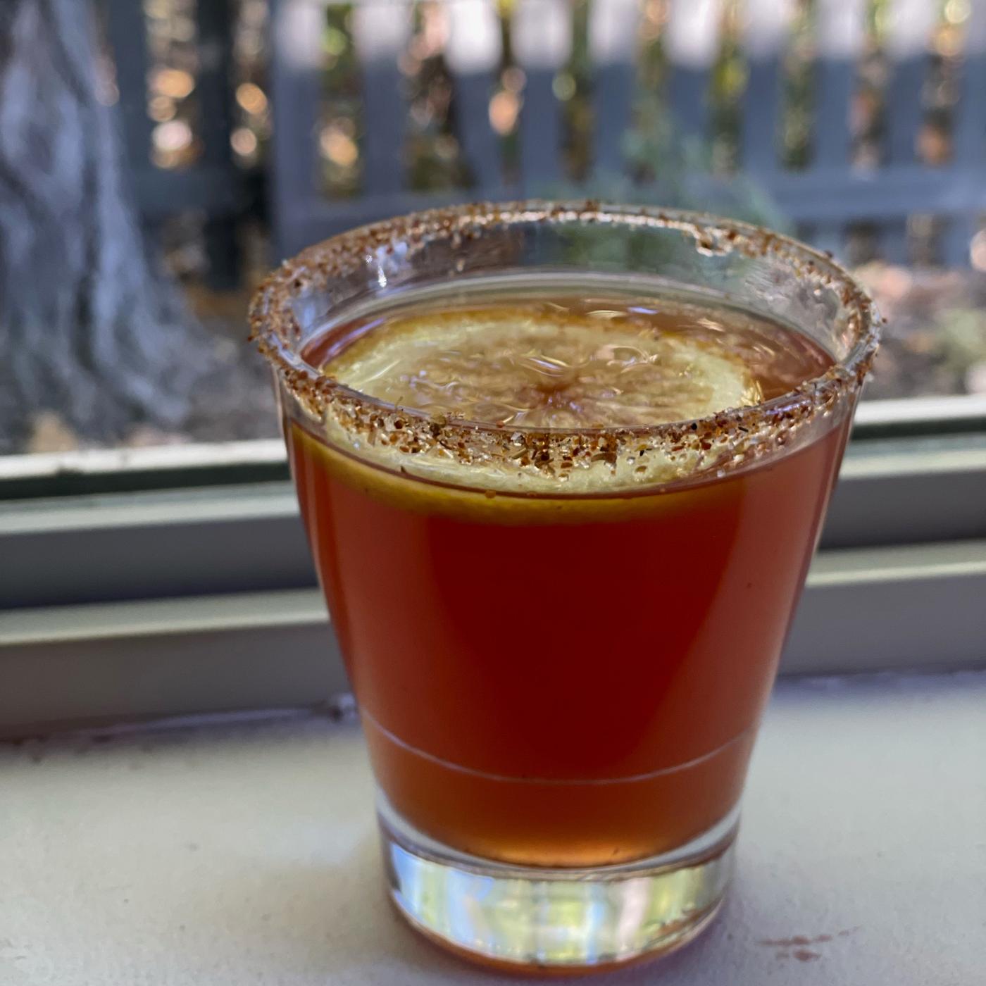 A cocktail served on the rocks